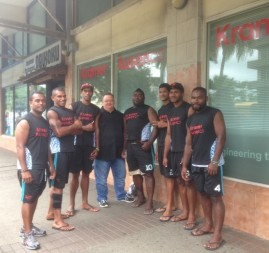 Kramer Ausenco Fiji Sponsor Shoe Shine Boys  Volleyball Team
